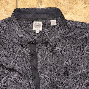 Men’s Cinch Medium Black and Silver Paisley Western Shirt